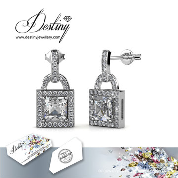 Destiny Jewellery Crystal From Swarovski Sweet Lock Earrings